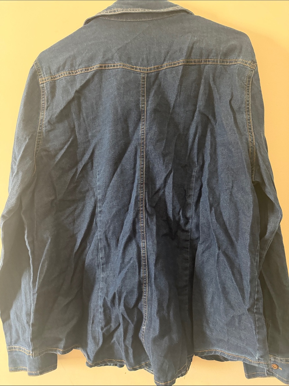 Denim Button-Up Shirt Jacket - Blue - Picture 2 of 2
